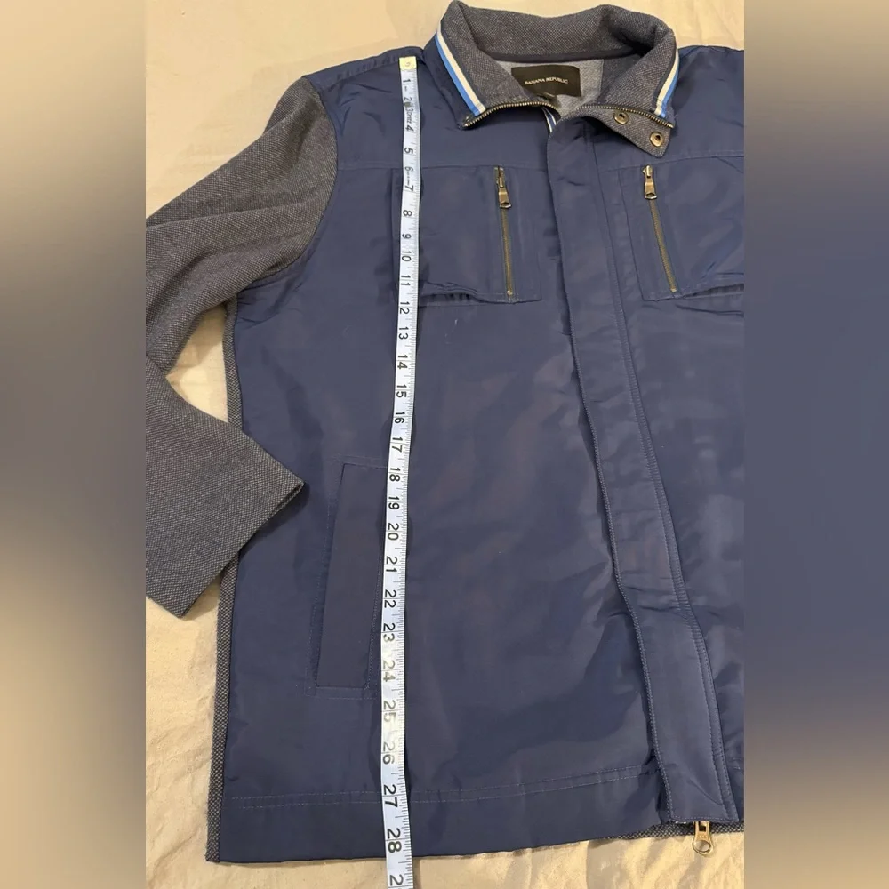 Banana Republic Zip Front Storm Flap Soft-Shell Jacket -‎ Mens Size XL